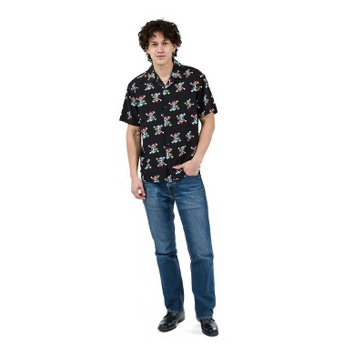 One Piece (Manga) All-Over Print Men's Collared Button-Up Short Sleeve Shirt