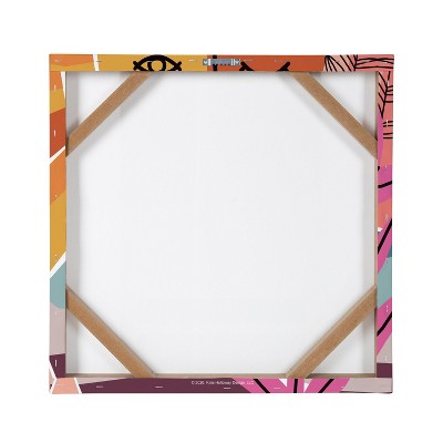 Peace Love Flowers Colorful Abstract Canvas Wall Art Set