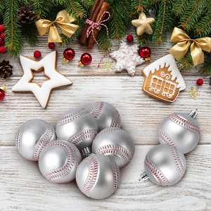 Sports Game Themed Christmas Pendant Set (24PCS) – Plastic Balls, Holiday Decorations - 1 of 4