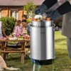 VEVOR Stainless Steel Stockpot, 36 Quart Cooking Pots, Cookware Sauce Pot with Basket, Lid, and Handle, Sanding Treatment, Silver - 2 of 4
