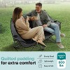 SereneLife Portable Folding Double Camping Loveseat Chair with Wine Glass Holders – Ideal for Beach or Outdoor Use (Black) - 4 of 4