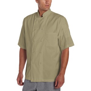 Chef Code Basic Short Sleeve Coat with Pearl Buttons, Chef Jacket - 1 of 4