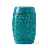 VisioGear Patio End Tables, 18 Inch Outdoor End Table, Decorative Garden Stool for Indoor Outdoor, Modern End Table, Blue, 12.25"*12.25"*18" - 3 of 4