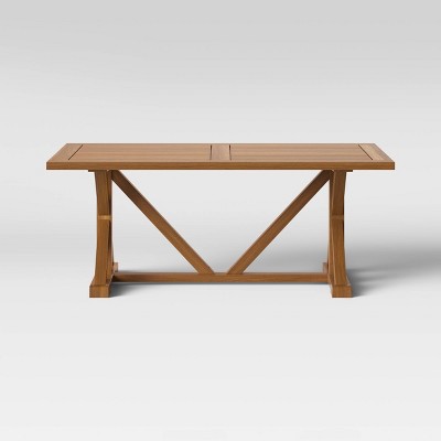 Morie farmhouse store wood dining table