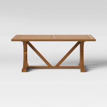Morie Farmhouse Wood Rectangle Dining Table - Brown - Threshold™