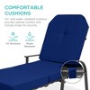 Best Choice Products Adjustable Outdoor Chaise Lounge Chair for Patio, Poolside w/ UV-Resistant Cushion - 2 of 4