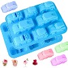 JDICTION 2 Pack Silicone Carton Car Mold Baking Molds Bakeware for Birthday Theme Party, Muffin Cups, Ice Cube, Soap, Wafer, Cake, Bread - 2 of 4