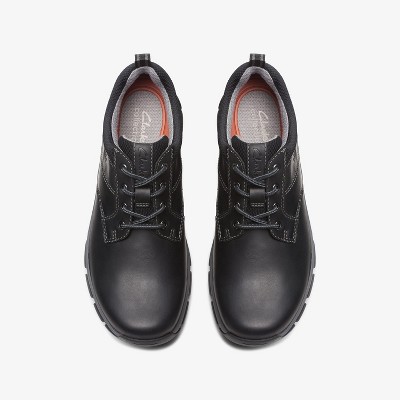 Clarks Mens Walpath Low Black Leather Shoes 10.5 Medium — фото 6