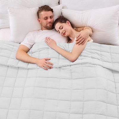 Inhand Weighted Blanket (Queen 60"x80") - Cooling Heavy Blanket with Glass Beads - All-Season Breathable Soft Comfort Microfiber Blanket