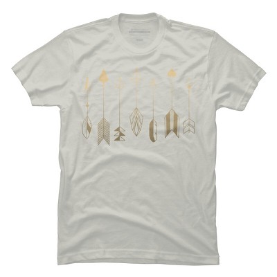 Men's Design By Humans Be Brave Little Arrow (gold) By staceyroman T-Shirt