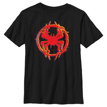 Boy's Spider-Man: Across the Spider-Verse Red Glitch Spider Logo T-Shirt