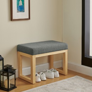 KWPZQEB Entryway Bench, Upholstered Shoe Benches with Solid Wood Frame & Soft Cushioned Seat, Shoe Storage Bench for Hallway, Living Room - 1 of 4
