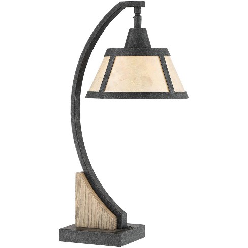 Rustic Farmhouse Desk Table Lamp, Franklin Iron Works Industrial Table Lamp With Usb