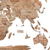 HomeRoots 35" X 59" Wood Brown Wood World Map Hanging Dimensional Sculpture - 4 of 4