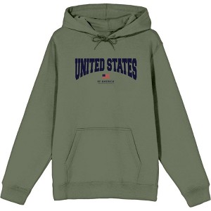 Americana United States of America Flag Adult Long Sleeve Hoodie - 1 of 2