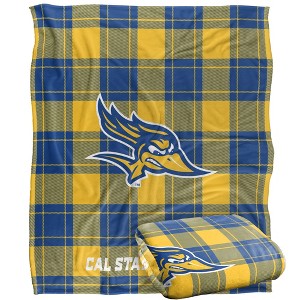 California State University, Bakersfield Campus Plaid Spirit Silky Touch Super Soft Throw Blanket 50x60 - 1 of 4