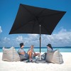 Heynemo 6.5 x 10 Ft Rectangular Patio Umbrella, Outdoor Table Market Umbrella with Crank, 6 Steel Ribs, Polyester Canopy, Tilt Umbrella - 3 of 4