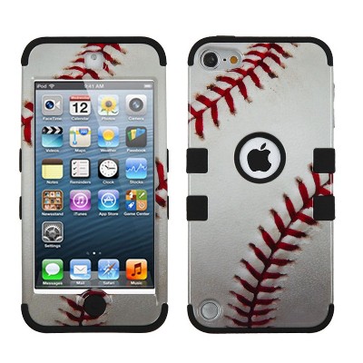 MYBAT For Apple iPod Touch 5th Gen/6th Gen White Baseball Tuff Hard Hybrid Case Cover