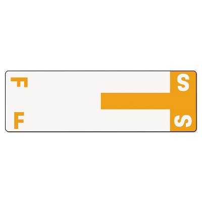 Smead Alpha-Z Color-Coded First Letter Name Labels F & S Orange 100/Pack 67157