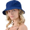 Market & Layne White Bucket Hat for Men, Women, and Teens, Adult Packable Bucket Hats for Beach Sun Summer Travel - 3 of 3