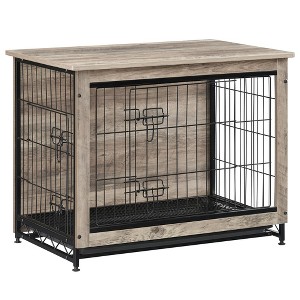 Feandrea Dog Crate Furniture, Modern Kennel for Dogs , Heavy-Duty Dog Cage with Multi-Purpose Removable Tray, Double-Door Dog House - 1 of 4