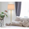 Cal Lighting 100 Watt Hailey Metal Floor Lamp with Hardback Linen Shade - 3 of 4