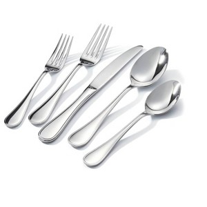 Aoibox 20-Piece Teardrop Silverware Set for 4, 18/10 Stainless Steel Flatware, Modern Cutlery Set for Home, Hotel, Mirror Polished, Dishwasher Safe - 1 of 4
