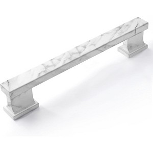 attop 6 Pack White Marble Zinc Alloy Cabinet Pulls - 1 of 4