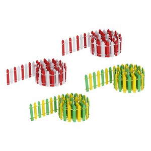 Unique Bargains Dollhouse Home DIY Decorative Miniature Ornament Wood Picket Fence - 1 of 4