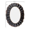 23.5" x 31" Oval Mirror with Scalloped Metal Frame Distressed Black - Storied Home - 4 of 4