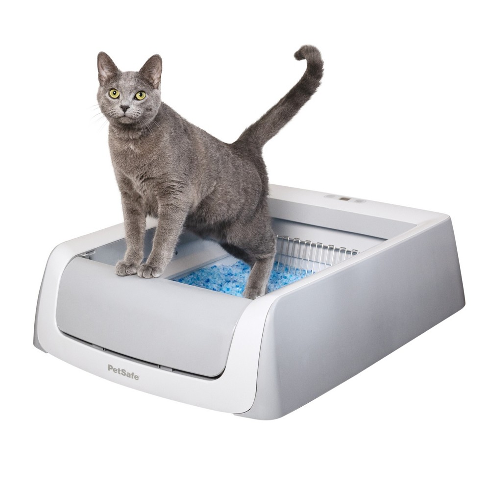 petsafe scoopfree complete plus self-cleaning cat litter box with disposable crystal litter tray