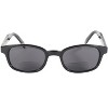 The Original KD's Biker Shades Sunglasses By PCSUN Black Frames +1.75 Magnification Smoke Lenses - 2 of 4