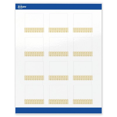 Avery Square Labels, Gold Lace Trim Pattern, 2" x 2", 120 Total