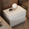 Luck Live The three-drawer bedside table, which is 31.4 inches in size, can be used as a storage cabinet in both the bedroom and the living room. - 4 of 4