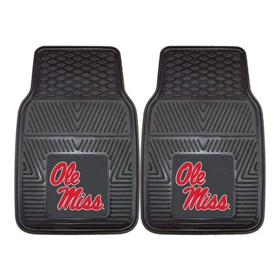 NCAA Mississippi Rebels Vinyl Car Mat Set - 2pc