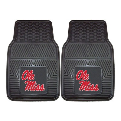 NCAA Mississippi Rebels Vinyl Car Mat Set - 2pc