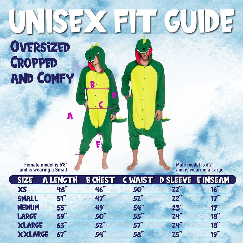 FUNZIEZ! - Dinosaur Adult Unisex Novelty Union Suit Costume for Halloween, 5 of 8