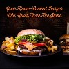 Yukon Glory Burger Board Set, Includes Premium Acacia Wood Board With Slate, Stainless Steel Fry Basket, Porcelain Condiment Cups - 3 of 4