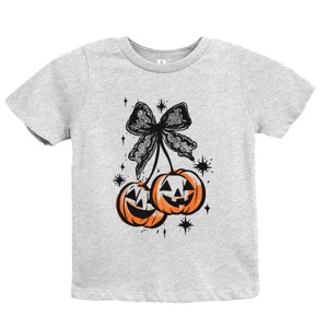 Coquette Pumpkin Cherries - Youth Short Sleeve Graphic T-Shirt and Toddler Short Sleeve Graphic T-Shirt - 1 of 3
