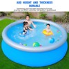 SKONYON 8ft x 30in Inflatable Above Ground Swimming Pool for Backyard Family Fun Durable 900 Gallon PVC Pool - 2 of 4