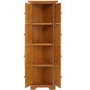 4-Tier 72" Corner Kitchen Pantry Storage Cabinet with 8 Doors Tall Storage Cabinet, Corner Cabinet and Adjustable Shelves, Home bookshelf Cabinet, Oak - 4 of 4