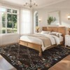 Washable Rug Modern Floral Rug Non Slip Low Pile Rug Stain Resistant Area Rug Non Shedding Indoor Floor Cover for Bedroom Living Room - 3 of 4