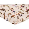 Sweet Jojo Designs Girl Baby Fitted Crib Sheet Western Cowgirl Pink Brown Beige Blue - 3 of 4