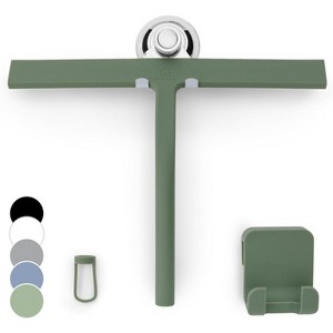 Shower Squeegee for Glass Doors, 11 Inch Silicone Window and Bathroom Cleaning Squeegee with Modern Design - 1 of 4