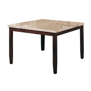 Britney Counter Height Table Marble White/Walnut Brown - Acme