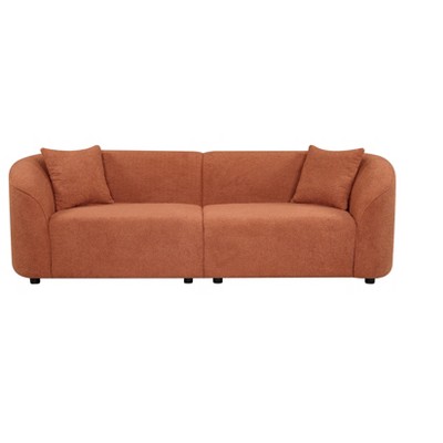 Christopher Knight Home Godwin 87.5" Modern Upholstered 3 Seater Curved Sofa