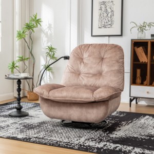 Adjustable Reclining Sofa Chair With Phone Holder, Oversized Swivel Recliners Couch,Velvet Reading Chair for Living Room or Bedroom-Maison Boucle - 1 of 4