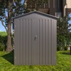 GDFStudio Cathy Motorcycle Outdoor Storage Shed with Window and Without Tracks - 4 of 4
