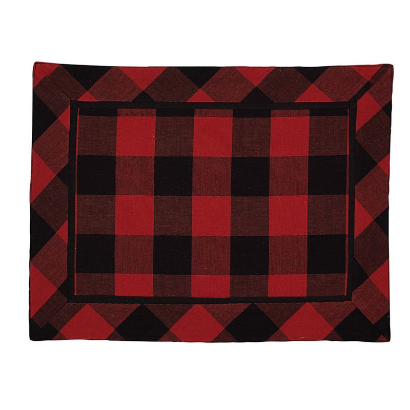 Park Designs Red & Black Buffalo Check Placemat Set of 4, 1 of 5