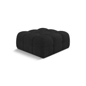 Meridian Furniture,Ames Boucle Fabric Ottoman - 1 of 4